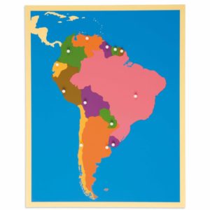 Harta America de Sud - Puzzle educativ - geografie - Montessori original