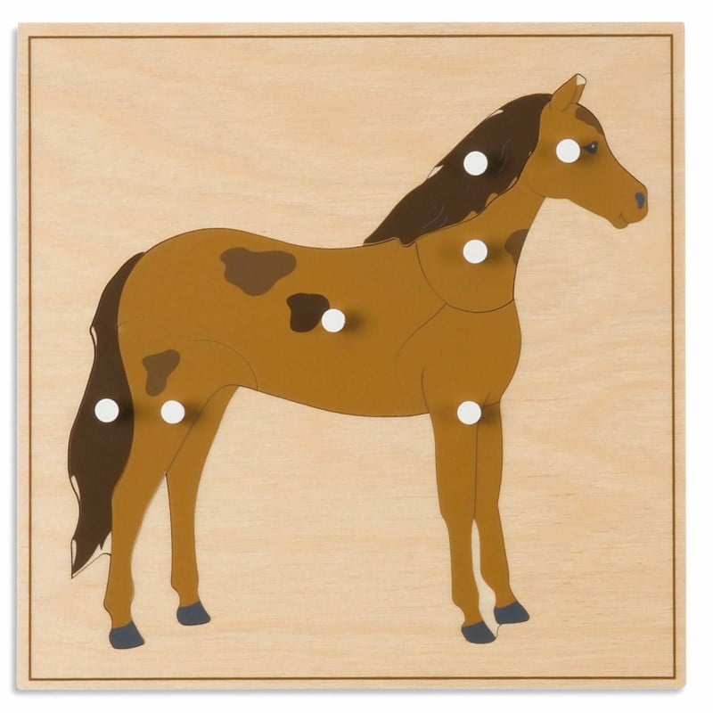 Puzzle lemn educativ - animale - cal - Montessori original