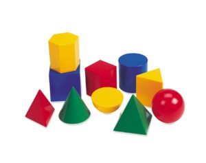 Corpuri geometrice din plastic - 10 piese - Jocuri matematice - Learning Resources