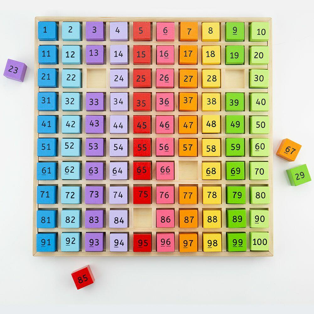 Tabla cu 100 de numere colorate - Jocuri matematice - BigJigs