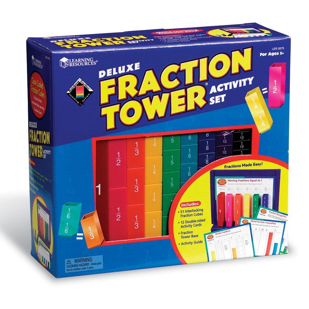Turnul fractiilor - set activitati - Jocuri matematice - Learning Resources