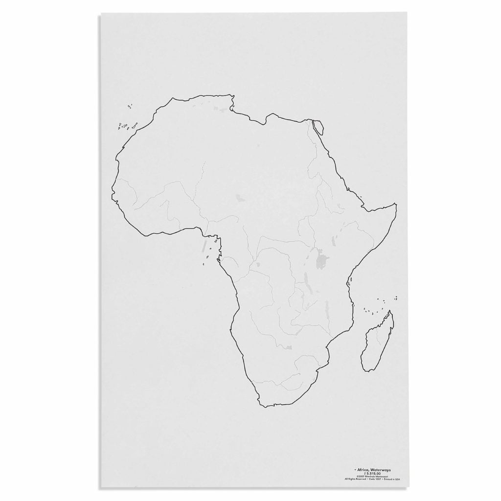 Africa: Waterways (50)-produs original Nienhuis Montessori-prin Didactopia by Evertoys