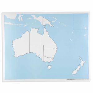 Australia Control Map: Unlabeled-produs original Nienhuis Montessori-prin Didactopia by Evertoys