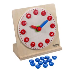 Clock With Movable Hands-produs original Nienhuis Montessori-prin Didactopia by Evertoys
