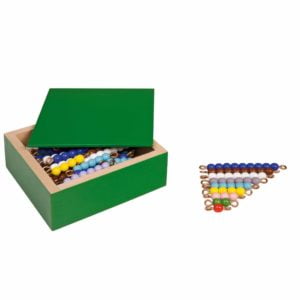 Colored Bead Stairs - 10 Sets: Individual Beads (Glass)-produs original Nienhuis Montessori-prin Didactopia by Evertoys
