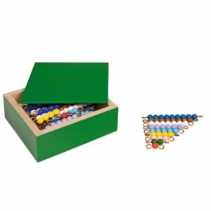 Colored Bead Stairs – 10 Sets: Individual Beads (Nylon)-produs original Nienhuis Montessori-prin Didactopia by Evertoys