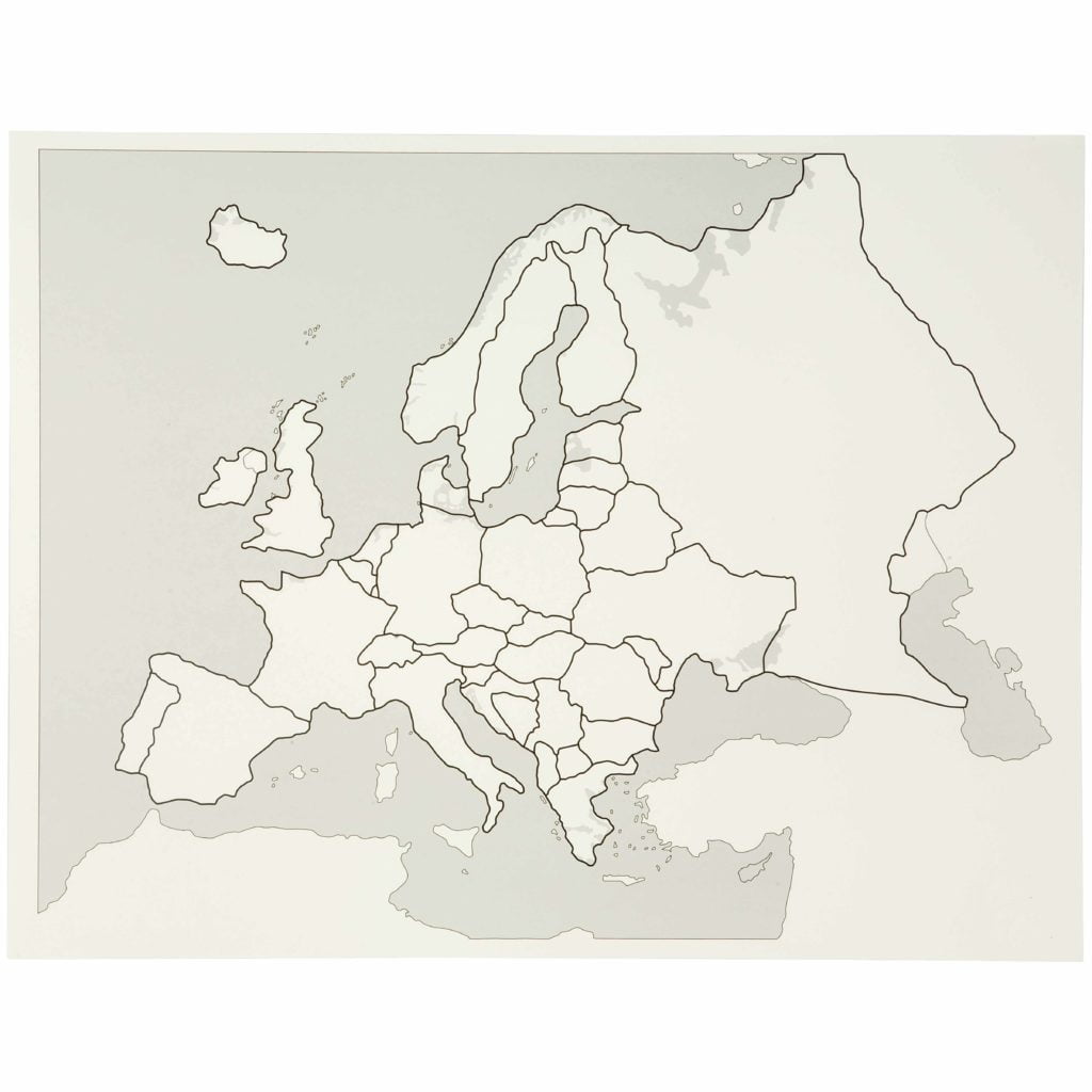 Control Map Puzzle Map Europe (German version)-produs original Nienhuis Montessori-prin Didactopia by Evertoys