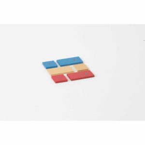 First 2 Strips For Addition / Subtraction Strip Board: Red / Blue / Natural-produs original Nienhuis Montessori-prin Didactopia by Evertoys