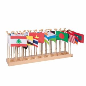 Flag Stand Of Asia-produs original Nienhuis Montessori-prin Didactopia by Evertoys
