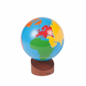 Globe Of The Continents: Colored-produs original Nienhuis Montessori-prin Didactopia by Evertoys