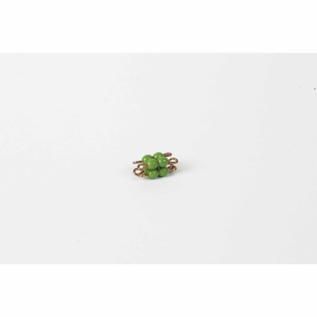 Individual Glass Bead Cube Of 2: Green-produs original Nienhuis Montessori-prin Didactopia by Evertoys