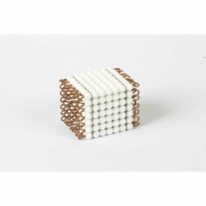 Individual Glass Bead Cube Of 7: White-produs original Nienhuis Montessori-prin Didactopia by Evertoys