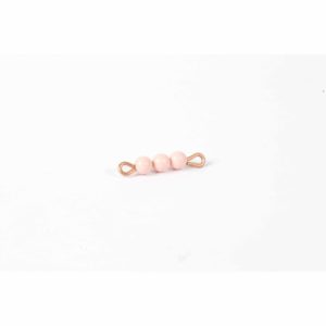 Individual Nylon Bead Bar Of 3 : Pink-produs original Nienhuis Montessori-prin Didactopia by Evertoys