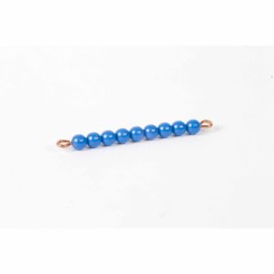 Individual Nylon Bead Bar Of 9 : Dark Blue-produs original Nienhuis Montessori-prin Didactopia by Evertoys