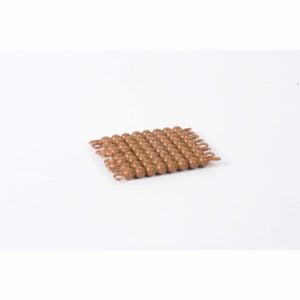 Individual Nylon Bead Square Of 8: Brown-produs original Nienhuis Montessori-prin Didactopia by Evertoys