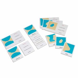 Land And Water Forms: Card Set-produs original Nienhuis Montessori-prin Didactopia by Evertoys