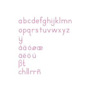 Medium Movable Alphabet: International Print - Red-produs original Nienhuis Montessori-prin Didactopia by Evertoys