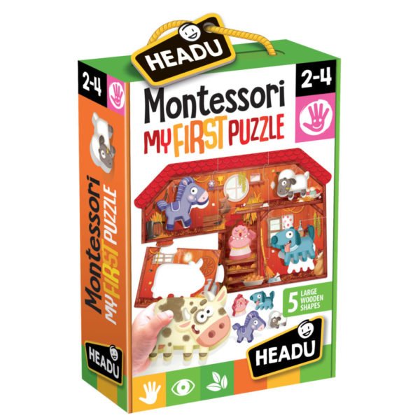 Montessori Primul Meu Puzzle - Ferma - Headu - prin Didactopia by Evertoys