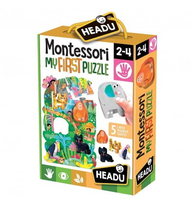 Montessori Primul Meu Puzzle - Jungla - Headu - prin Didactopia by Evertoys