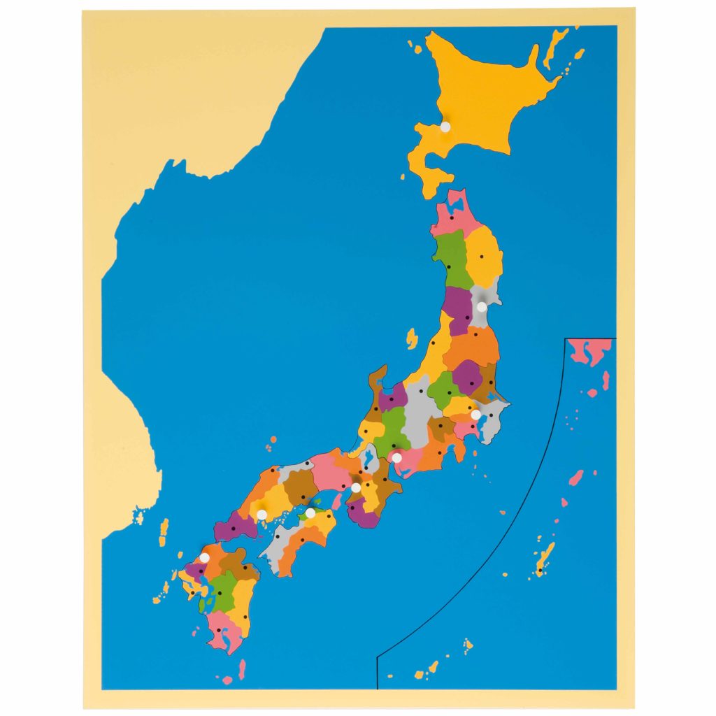 Puzzle Map: Japan-produs original Nienhuis Montessori-prin Didactopia by Evertoys