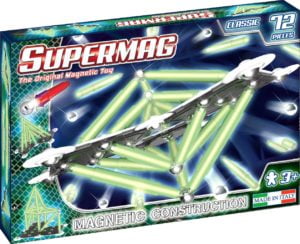 SUPERMAG CLASSIC GLOW - SET CONSTRUCTIE 72 PIESE - Supermag - prin Didactopia by Evertoys