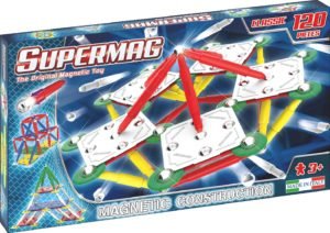 SUPERMAG CLASSIC PRIMARY - SET CONSTRUCTIE 120 PIESE - Supermag - prin Didactopia by Evertoys