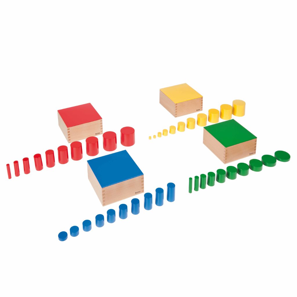 Set Of Knobless Cylinders-produs original Nienhuis Montessori-prin Didactopia by Evertoys