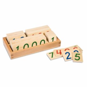 Small Number Cards 1-9000: Wood-produs original Nienhuis Montessori-prin Didactopia by Evertoys