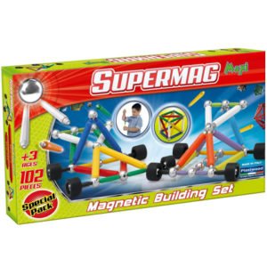 Supermag Maxi Wheels - Set Constructie 102 Piese - Supermag - prin Didactopia by Evertoys