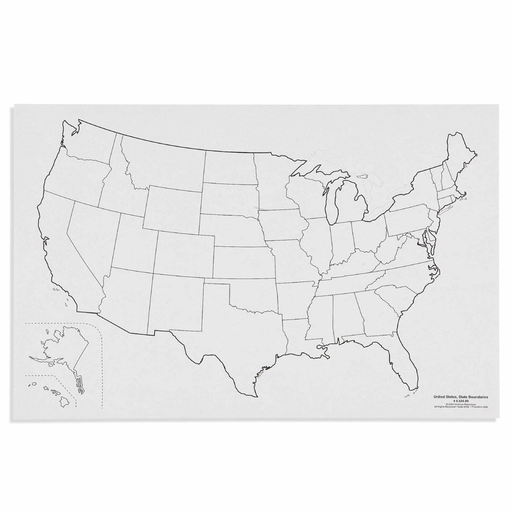 United States: State Boundaries (50)-produs original Nienhuis Montessori-prin Didactopia by Evertoys