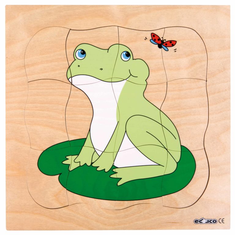 Growth puzzle - frog-produs original Educo / Jegro -prin Didactopia by Evertoys