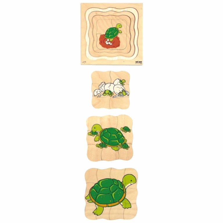 Growth puzzle - turtle-produs original Educo / Jegro -prin Didactopia by Evertoys