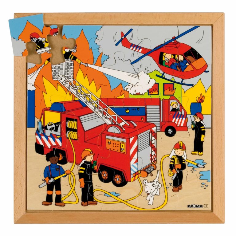 Street action puzzle - fire-produs original Educo / Jegro -prin Didactopia by Evertoys