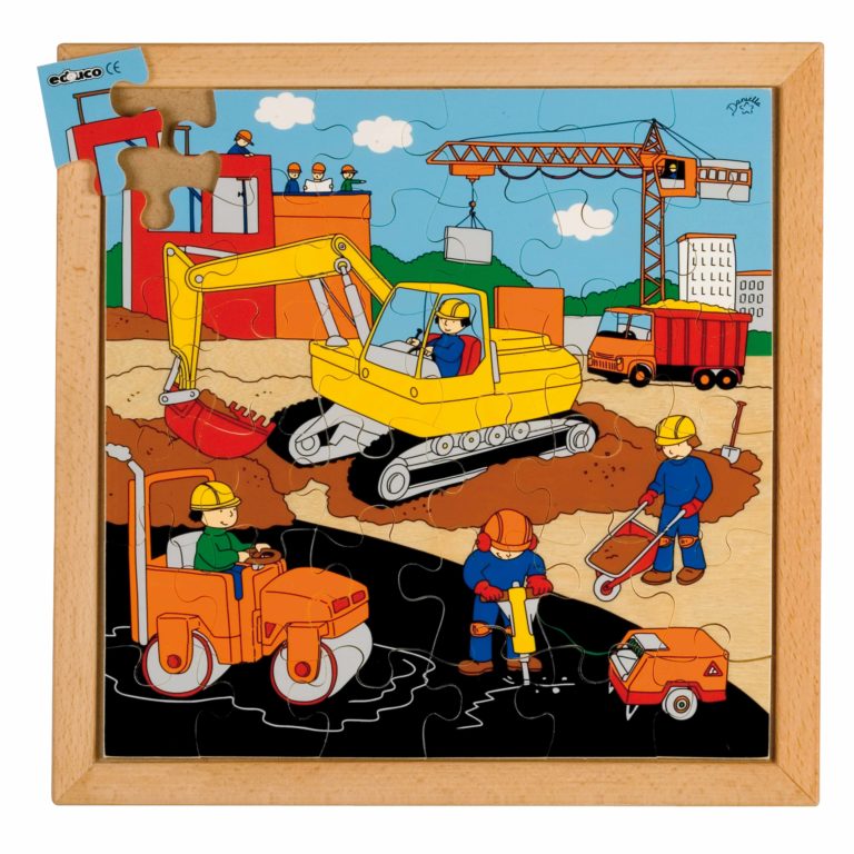 Street action puzzle - road building-produs original Educo / Jegro -prin Didactopia by Evertoys