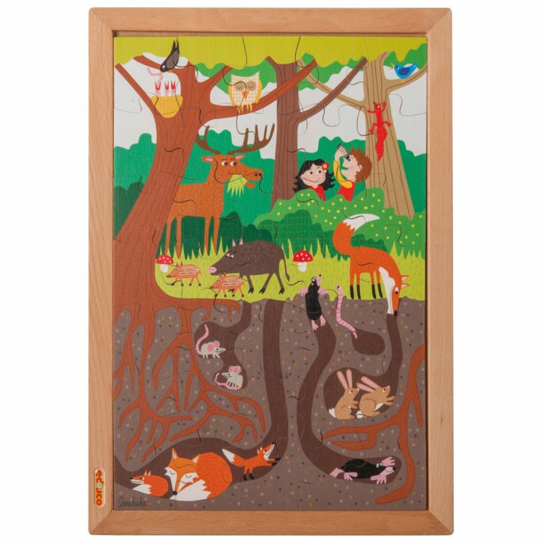 În pădure - Colecția - Deasupra și dedesubt - puzzle educativ din lemn - Educo by Didactopia 1