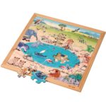 Savana - Colecția - Habitate - Puzzle educativ din lemn - Educo by Didactopia 1
