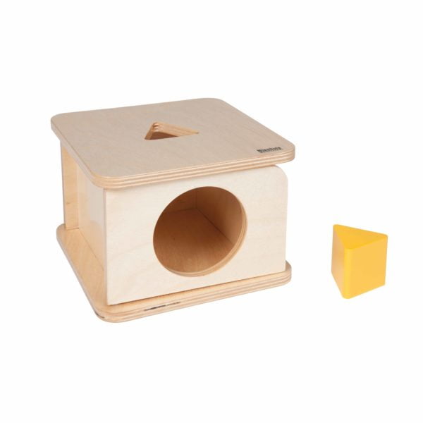 Imbucare Box With Triangular Prism-produs original Nienhuis Montessori-prin Didactopia by Evertoys
