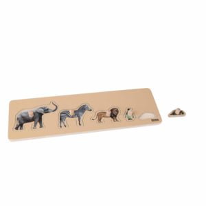 Toddler Puzzle: 5 Wild Animals-produs original Nienhuis Montessori-prin Didactopia by Evertoys