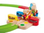 Trenuleţ lemn bebe - Traseul curcubeului - Circuit cu efecte sonore şi activităţi cognitive - Hape 2