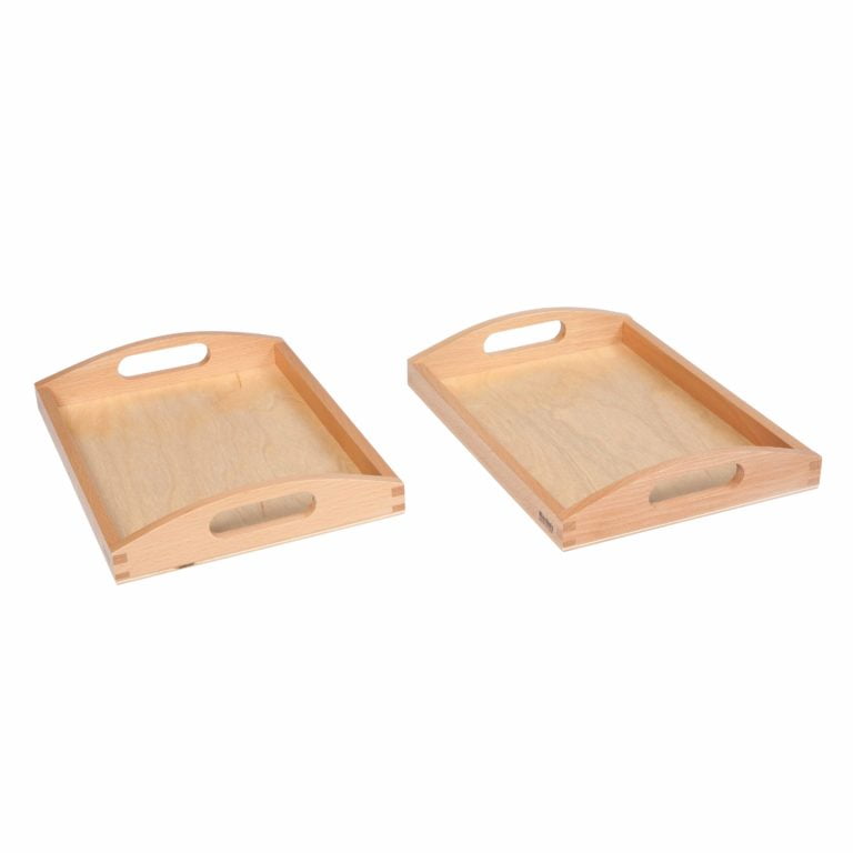 Wooden Tray Small: Set Of 2-produs original Nienhuis Montessori-prin Didactopia by Evertoys