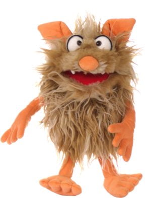 Flausi, monstrulețul bun la toate - Marionetă - Păpuşă de mână, 35cm - Living Puppets by Didactopia 2