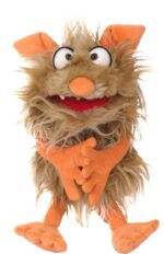 Flausi, monstrulețul bun la toate - Marionetă - Păpuşă de mână, 35cm - Living Puppets by Didactopia 3