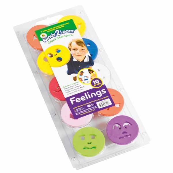 Jumbo stamps - Feelings and emotions - Size 8 cm-Educo-prin Didactopia by Evertoys