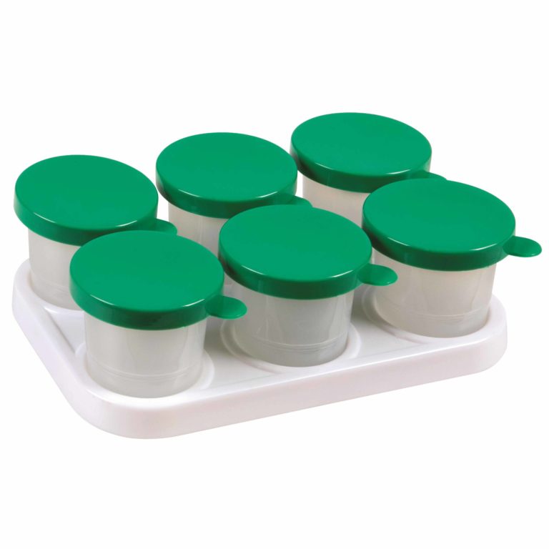 Paint pot tray with 6 non-spill paint pots 320 ml-Educo-prin Didactopia by Evertoys
