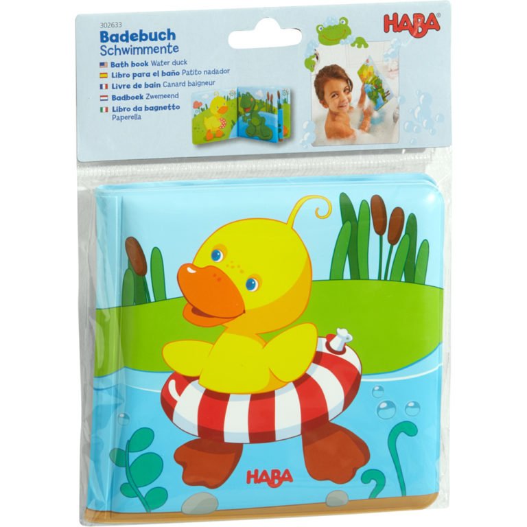 Ratușca veselă. Prima lecție de înot - Carte tip jucărie pentru baie - HABA by Didactopia 3