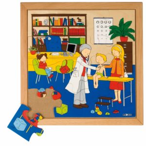 La doctor - Colecția - Sănătate - Puzzle educativ din lemn - Educo by Didactopia