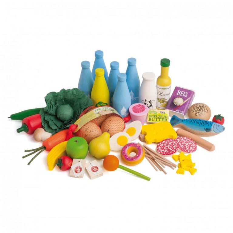 Piramida Nutrițională - Set alimente lemn de jucărie pentru copii - Erzi Germania 3