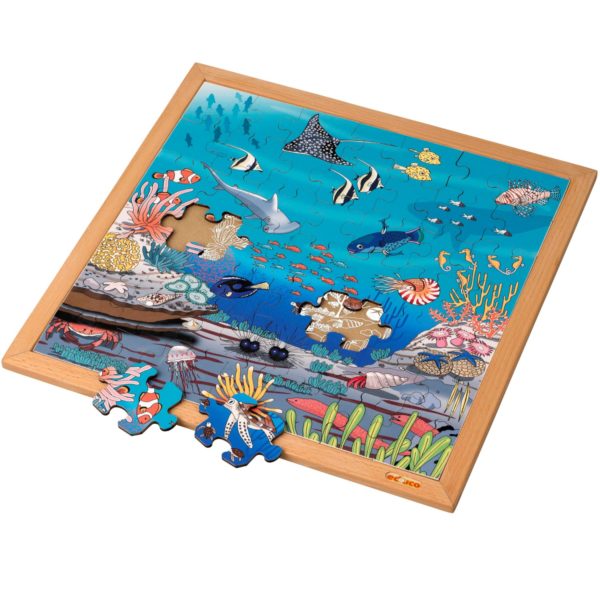 Reciful de corali - Colecția - Habitate - Puzzle educativ din lemn - Educo by Didactopia 1
