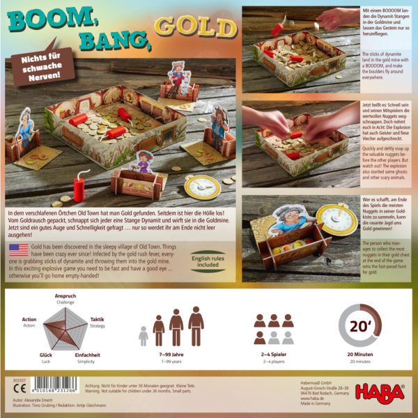 Boom, Bang, Gold - Joc de atenție și gândire strategică - HABA prin Didactopia 3