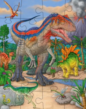 Dinozauri – Set 3x Puzzle pentru copii - 3 x 24 piese - HABA by Didactopia 4